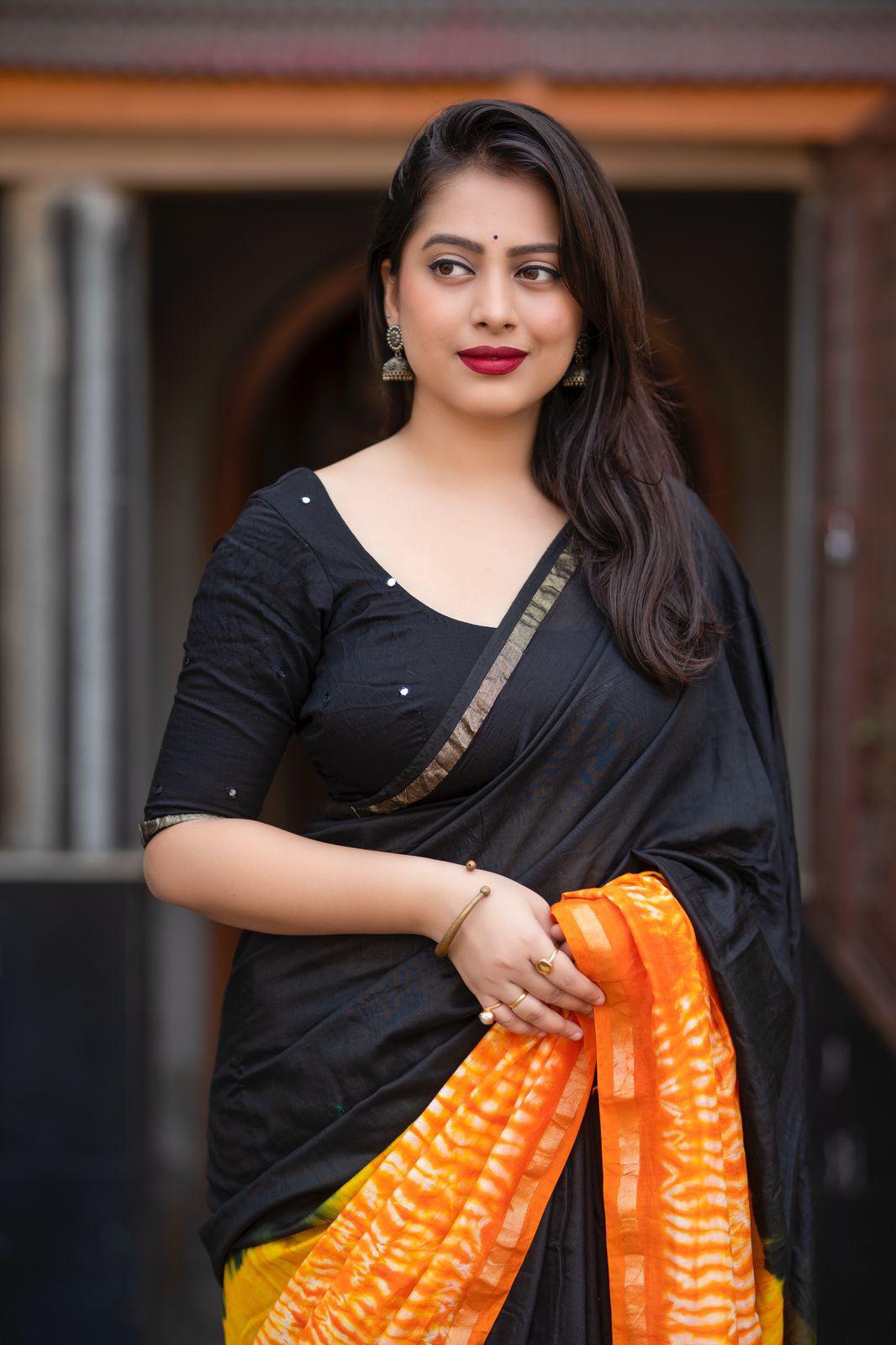 The Painted Drape Chanderi Cotton Saree