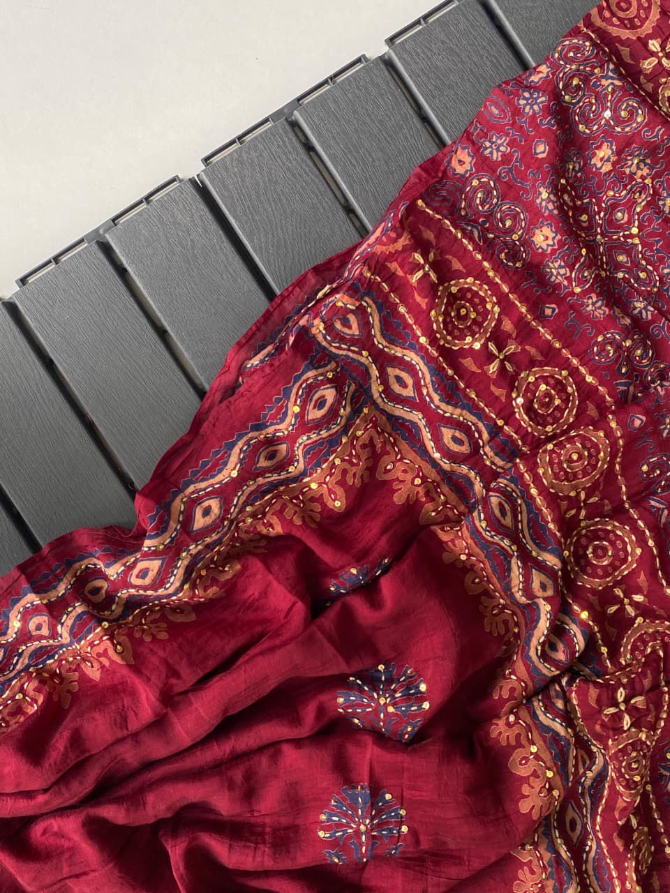 Flower Aura Elegance Chanderi Cotton Saree